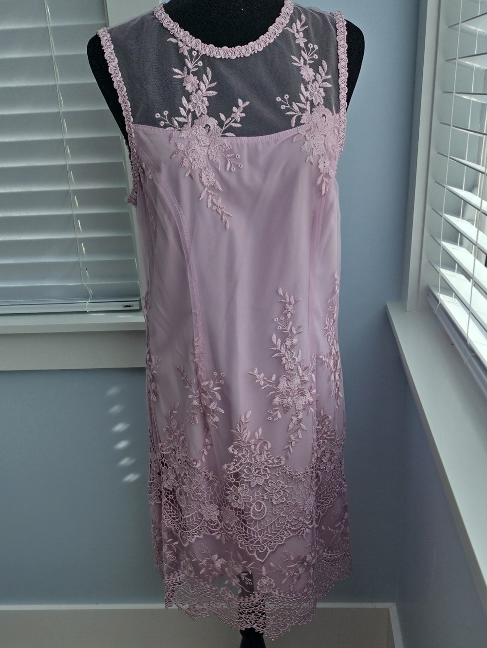 Nanette Lepore Sugar Plum Spring Bloom Dusty Lilac Lace Midi Dress Size 10 NWT